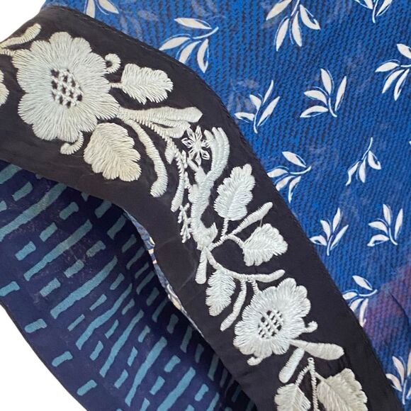 Johnny Was Set Rare NWT Blue Red Print Cupra Esme Kimono & Aurelia Pants Sz XL - Picture 7 of 16